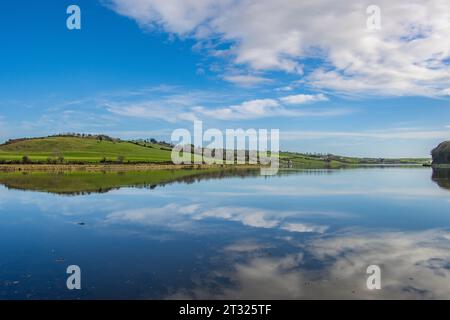 Timoleague, Co. Cork, estuario in alta marea nell'ottobre 2023. Foto Stock