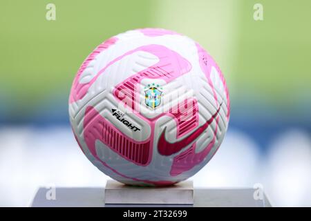 Rio de Janeiro, Brasile. 22 ottobre 2023. Il pallone Oficial si vede, durante la partita tra Flamengo e Vasco da Gama, per la serie A brasiliana 2023, allo Stadio Maracana, a Rio de Janeiro il 22 ottobre. Foto: Daniel Castelo Branco/DiaEsportivo/Alamy Live News Credit: DiaEsportivo/Alamy Live News Foto Stock