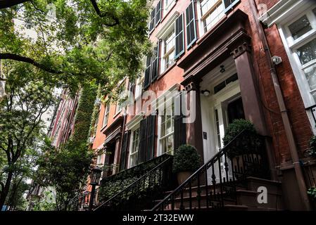 Edificio pittoresco nel Greenwich Village - Manhattan, New York City Foto Stock