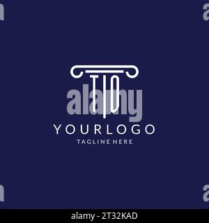 AL monogramma logo con design a colonna vettoriale Illustrazione Vettoriale