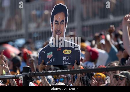 22 ottobre 2023: I tifosi di Formula 1 in azione al Gran Premio degli Stati Uniti di Formula 1 Lenovo, circuito delle Americhe. Austin, Texas. Mario Cantu/CSM. Foto Stock