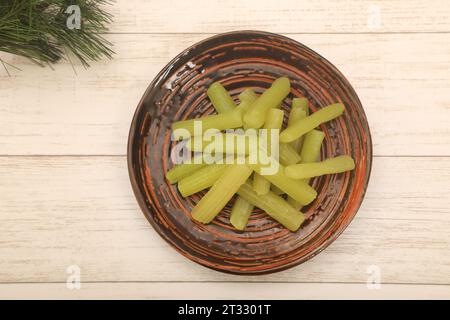 Butterbur giapponese bollito Foto Stock