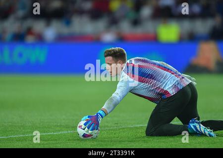 Barcellona, ESP. 22 ottobre 2023. FC BARCELONA vs ATHELETIC CLUB DI BILBAO 22 ottobre 2023 durante la partita tra FC Barcelona e Athletic Club di Bilbao corrispondente al decimo giorno di la Liga EA Sports allo Stadio Olimpico Lluis Companys di Montjuic a Barcellona, Spagna. Crediti: Rosdemora/Alamy Live News Foto Stock