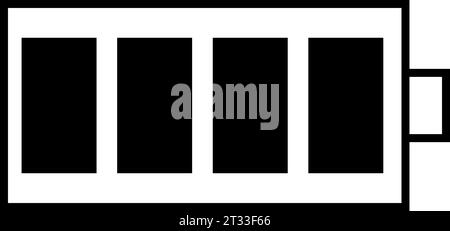 vettore icona batteria carica Illustrazione Vettoriale