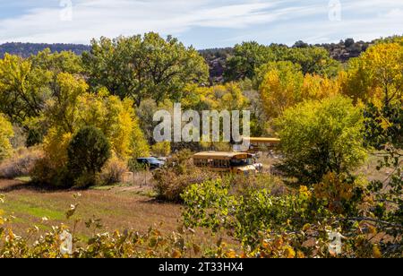 I colori dell'autunno. Paesaggio panoramico nel New Mexico Foto Stock