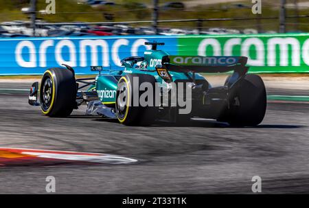 Austin, Texas - 22 ottobre 2023: Lance Walk, pilota della 18A vettura di F1, che gareggia nel Gran Premio degli Stati Uniti di Lenovo sul circuito delle Americhe. Crediti: Nick Paruch / Alamy Live News Foto Stock