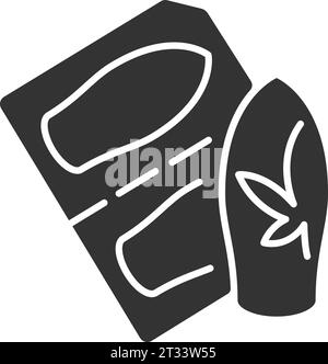 Icona della capsula di cannabis in stile glifo semplice 2D. Illustrazione Vettoriale
