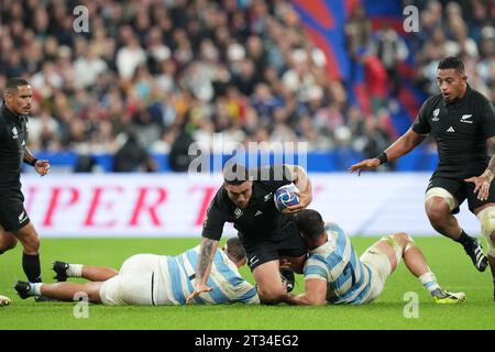 Codie Taylor della nuova Zelanda durante la semifinale della Coppa del mondo di rugby 2023 tra Argentina e nuova Zelanda allo Stade de France di Saint-Denis, in Francia, il 20 ottobre 2023. Crediti: FAR EAST PRESS/AFLO/Alamy Live News Foto Stock