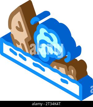 icona isometrica incidente marino illustrazione vettoriale Illustrazione Vettoriale