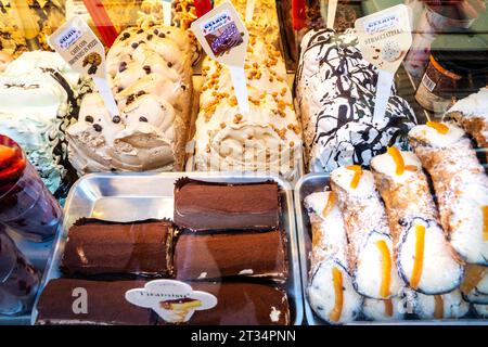 Gelato Italiano, Firenze, Toscana, Italia, Europa Foto Stock