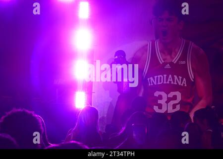 Bloomington, Stati Uniti. 20 ottobre 2023. Il rapper Gucci Mane si esibisce durante l'isteria Hoosier della Indiana University Basketball presso la Simon Skjodt Assembly Hall di Bloomington, Indiana. Credito: SOPA Images Limited/Alamy Live News Foto Stock