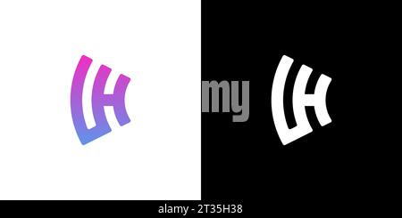 Logo UH, UH monogramma, logo iniziale UH, logo lettera UH, icona, vettore Illustrazione Vettoriale