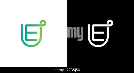 Logo UE, monogramma UE, logo UE iniziale, logo UE Letter, icona, vettore Illustrazione Vettoriale