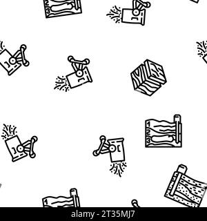 vettore di pattern continuo per ingegneri minerari Illustrazione Vettoriale