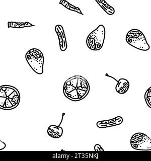 vettoriale di pattern senza cuciture di rifiuti alimentari marcio Illustrazione Vettoriale