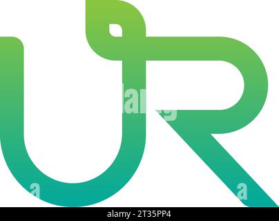 Logo UR, monogramma UR, logo UR iniziale, logo UR lettera, icona, vettore Illustrazione Vettoriale