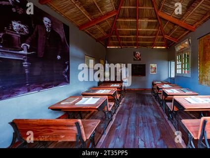 Replica di una scuola d'epoca in Patagonia Argentina Foto Stock