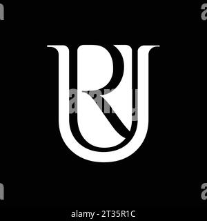 Logo UR, monogramma UR, iniziali logo RU, lettera logo RU, elegante, icona, vettore Illustrazione Vettoriale
