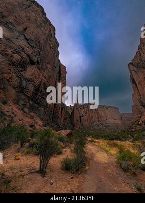 Magnifiche vedute del Cañadon de la Buitrera Foto Stock