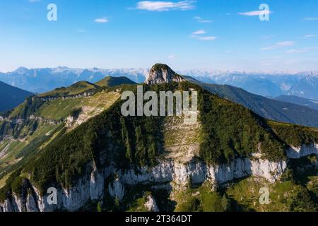 Austria, Salzburger Land, vista sui droni del monte Gruberhorn Foto Stock