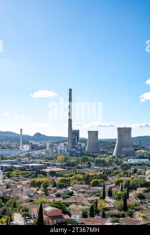 Meyreuil, Francia, 21 ottobre 2023. Provence Power Station o Gardanne Power Station nel dipartimento Bouches du Rhone Foto Stock