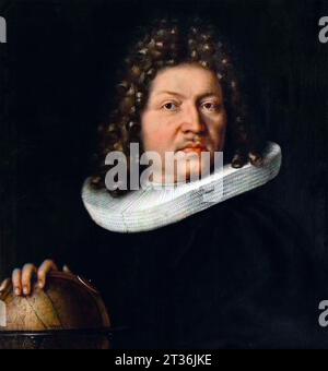 Jacob Bernoulli. Ritratto del matematico svizzero Jacob Bernoulli (noto anche come James o Jacques, 1655-1705), 1687 Foto Stock