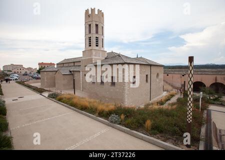 Bonifacio, Francia - 22 agosto 2018: Eglise Saint-Dominique de Bonifacio Foto Stock