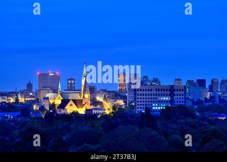 Città di Lodz, Polonia - panorama della città. Foto Stock