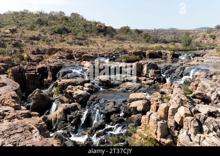 Vista del fiume blyde a Bourke Luck Potholes, Southafrica Foto Stock