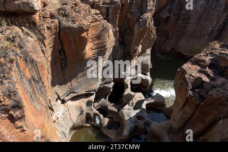 Vista del fiume blyde a Bourke Luck Potholes, Southafrica Foto Stock