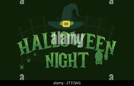 Sfondo lettering halloween colorato vettore Illustrazione Vettoriale