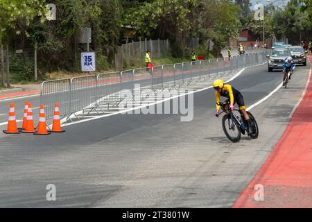 Gara di ciclismo su strada panam Games 2023 - Isla de Maipo, Cile - 22 ottobre 2023 Foto Stock