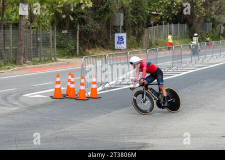 Gara di ciclismo su strada panam Games 2023 - Isla de Maipo, Cile - 22 ottobre 2023 Foto Stock