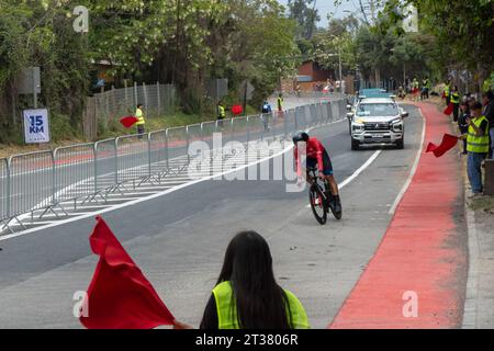 Gara di ciclismo su strada panam Games 2023 - Isla de Maipo, Cile - 22 ottobre 2023 Foto Stock