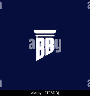 BB monogramma iniziale del logo per lo studio legale Illustrazione Vettoriale