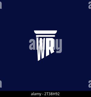 Logo iniziale WR monogramma per lo studio legale Illustrazione Vettoriale
