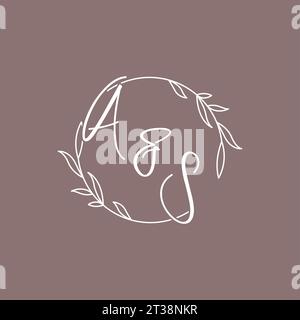 COME iniziali nozze monogramma logo idee grafica vettoriale Illustrazione Vettoriale