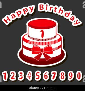 Splendida illustrazione a colori sul tema delle festività annuali Illustrazione Vettoriale