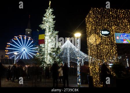 Mercatino di Natale Cluj-Napoca, sabato 26 novembre 2022 Foto Stock