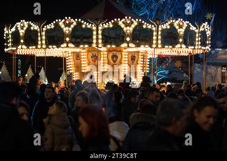 Mercatino di Natale Cluj-Napoca, sabato 26 novembre 2022 Foto Stock