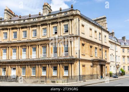 The Circus (dettaglio), un anello storico di grandi case a Bath, Somerset, Inghilterra. Foto Stock