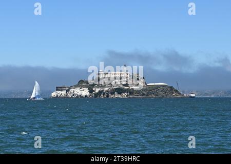 Isola di Alcatraz e Prision a San Francisco, Stati Uniti. Foto Stock