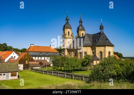 Wallfahrtskirche zur Heiligen Dreifaltigkeit in Gößweinstein, Fränkische Schweiz, Bayern, Deutschland | Chiesa di pellegrinaggio della Santissima Trinità in Gö Foto Stock