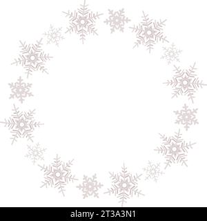 Frame di Capodanno rotondi, vettoriali. Illustrazione Vettoriale