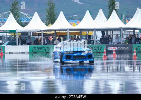 Attività di deriva in auto presso l'Intercity Istanbul Park. Doğukan Manco è alla deriva con l'auto a Intercity. Foto Stock