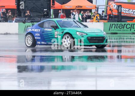 Attività di deriva in auto presso l'Intercity Istanbul Park. Abbas Cimen è alla deriva con l'auto all'Intercity. Foto Stock