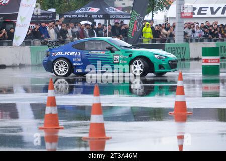 Attività di deriva in auto presso l'Intercity Istanbul Park. Abbas Cimen è alla deriva con l'auto all'Intercity. Foto Stock