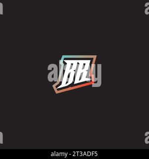 Combinazione di lettere BB iniziale e idee per gradazioni di colore accattivanti Illustrazione Vettoriale