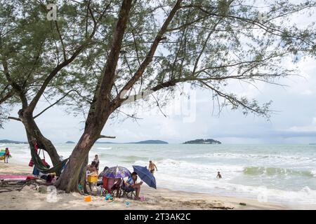 Cambogia, Sihanoukville, momenti di relax sulla spiaggia Foto Stock