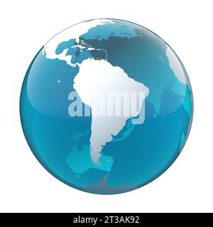 Globo terrestre, mappa del mondo, Sud America, Brasile Foto Stock